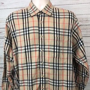 Burberrys Large Tartan Plaid Long Sleeve Shirt